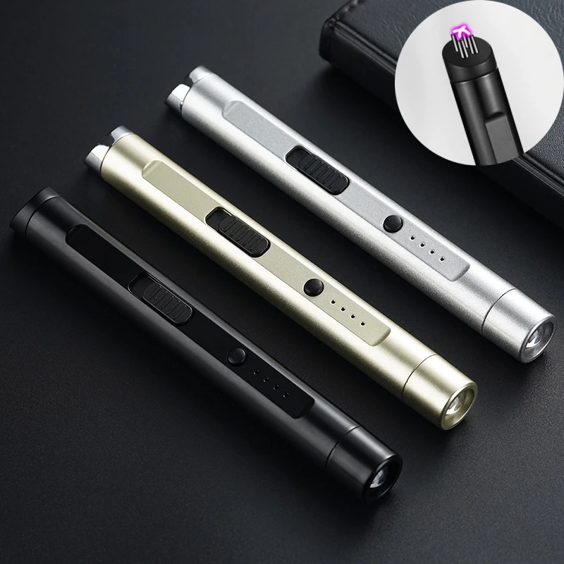 

Portable Multifunctional Charging Dual Arc Lighter Home Creative Kitchen Barbecue Ignition Gun Windproof Cigarette Lighter