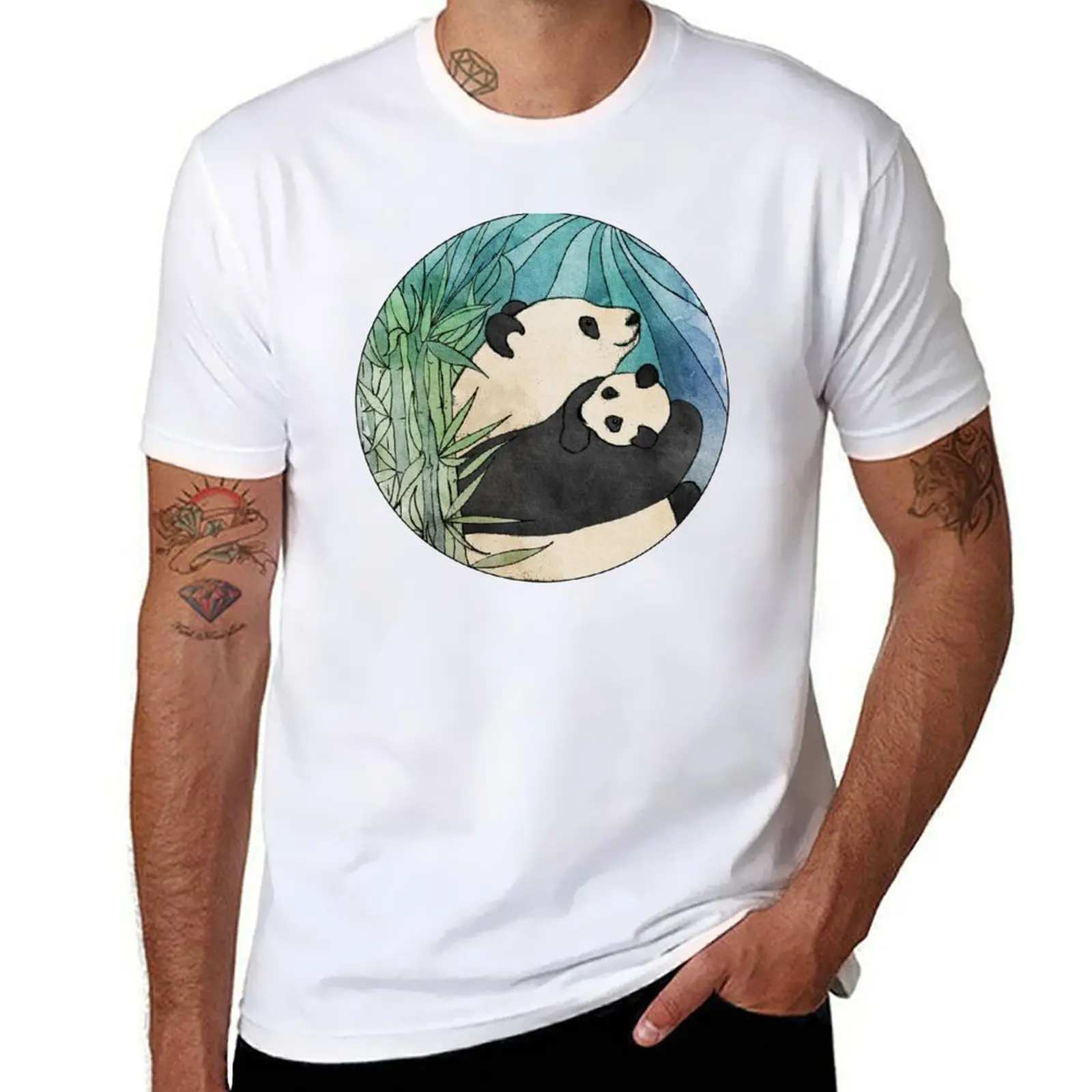 

Panda Love T-Shirt t shirts for man pack cotton t shirts with prints T-Shirt