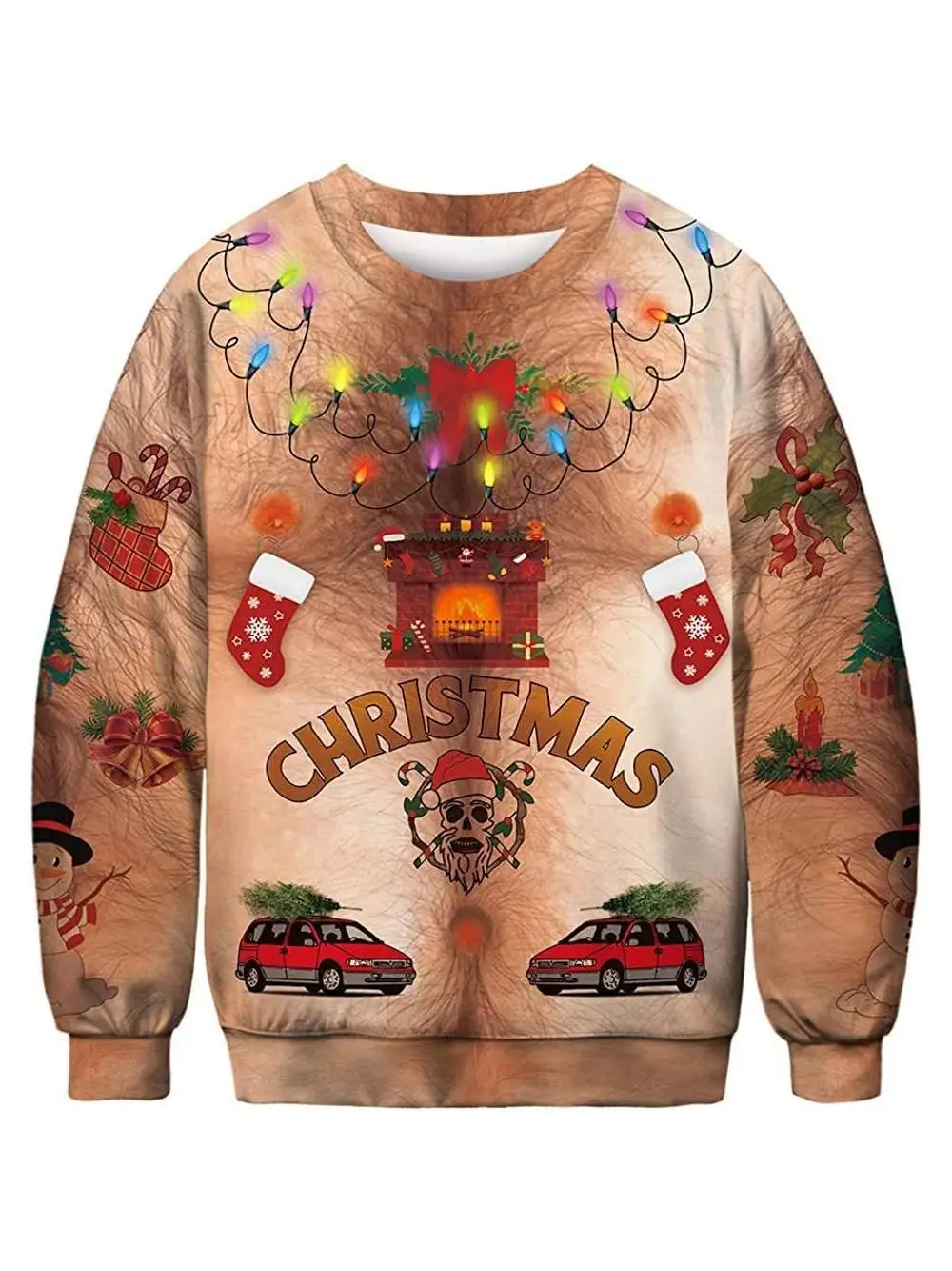 جديد Cisas مضحك الصدر العضلات جولة Ne Sweatirt الرجال 3D الطباعة الرقمية ربيع الخريف قاعدة شخصية irt المرأة... #5