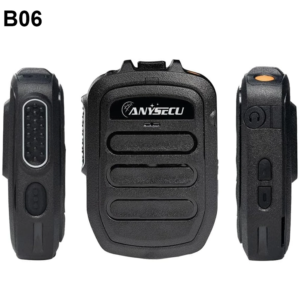 

ANYSECU Bluetooth 5.1 PTT Speaker Microphone IP68 Waterproof 360° Rotatable Clip for iOS and Android Zello Real-PTT POC Radio