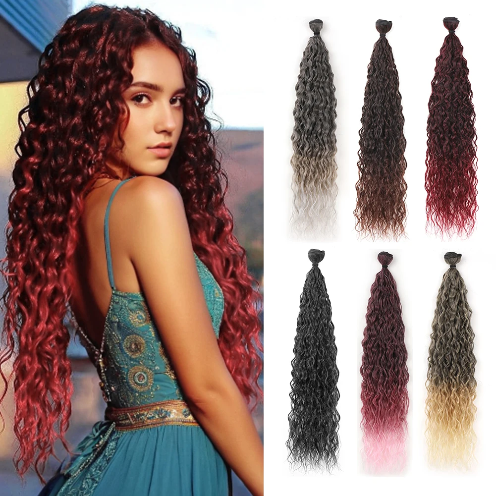 

Water Wave Synthetic Bundles Hair Curly Hair Bundles Weave Curly Hair Extensions Organic High Quality Weaving