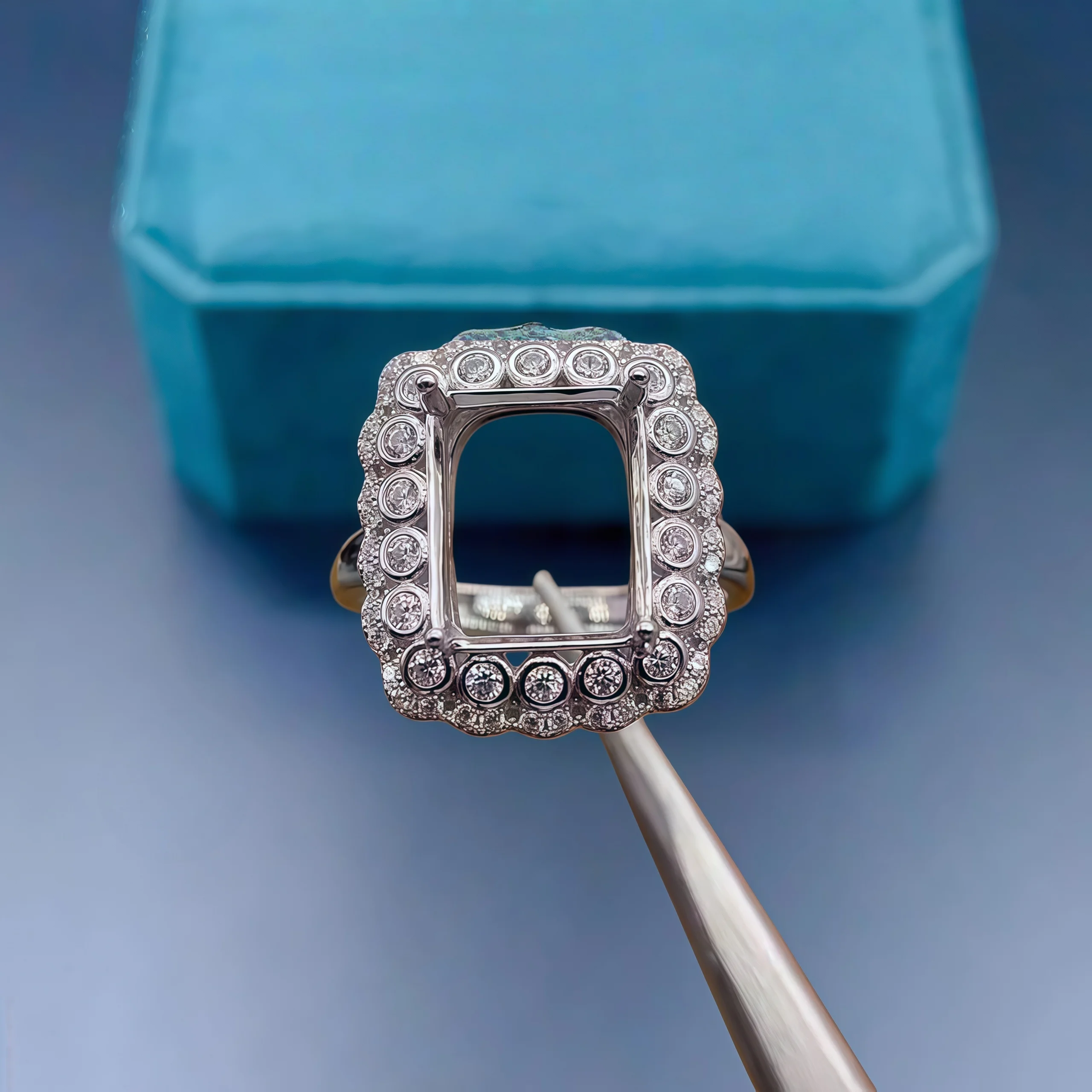 

Модный DIY-держатель для колец из стерлингового серебра S925, 9*11 мм, квадратный, с камнем, изысканный, роскошный дизайн, шарм, свадебные украшения для женщин