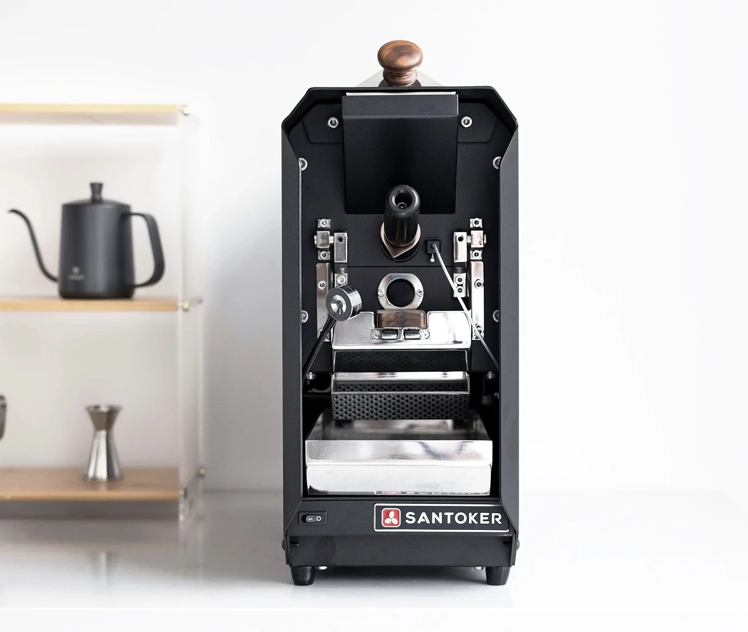 Santoker X3 Auto Mini Home 100 جرام 200 جرام 300 جرام آلة تحميص حبوب البن متجر منزلي عينة ماكينة تحميص القهوة