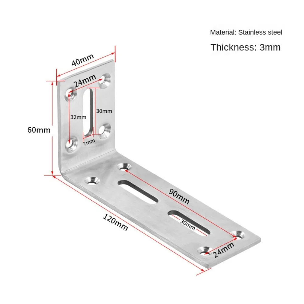 New Stainless Steel/Iron Corner Brackets Wall Mounted Space Saving Fixing Bracket Useful Durable Shelf Bracket Furniture