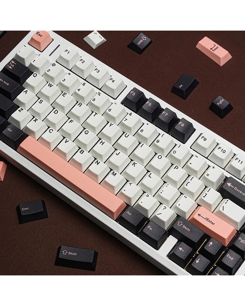 

Five-Sided Dye Sublimation PBT Keycaps Full Set Cangjie Arabic Korean German French Spanish Russian