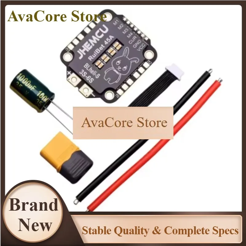 AvaCore1pcs/RuiBet 45A/55A ESC BLheli-S 4IN1 Brushless ESC 3-6S Lipo 30.5X30.5 M4 For RC FPV Freestyle Racing Quadcopter Drone P