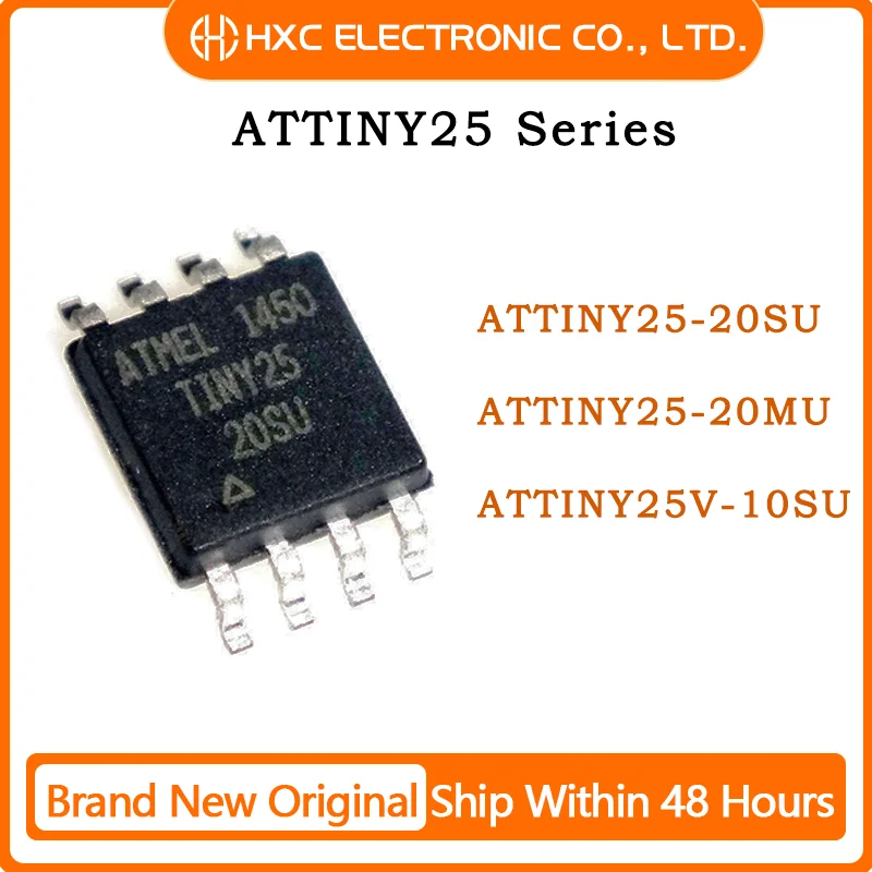 

ATTINY25-20SU ATTINY25-20MU ATTINY25V-10SU Microcontroller (MCU/MPU/SOC) IC Chip