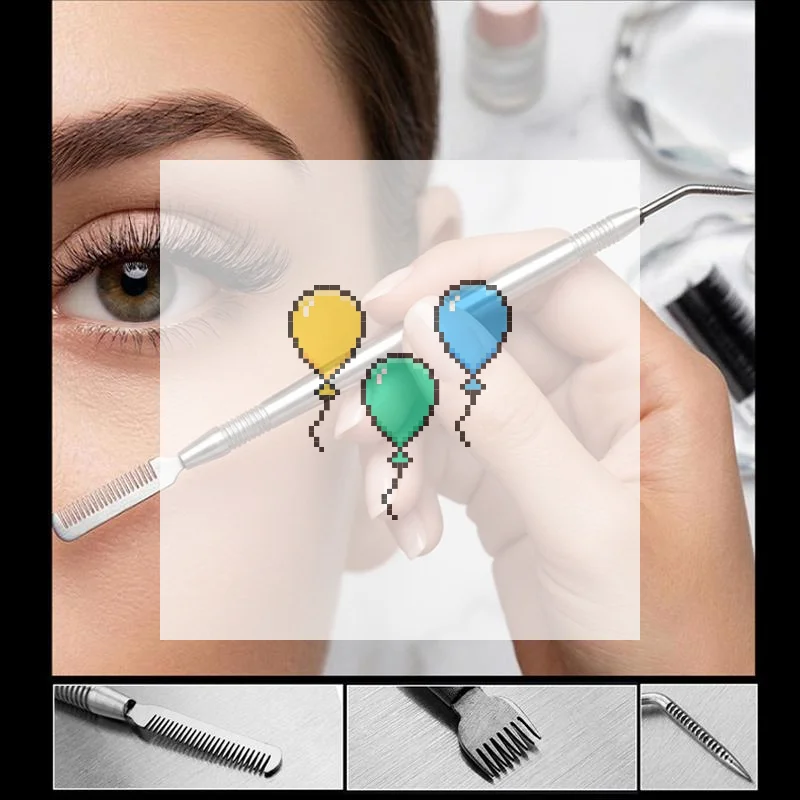 Double-headed Lash Lift Curler Eyelash Perming Stick Stainless Steel Cosmetic Applicator Comb Tool Eyelash Extension Supplies