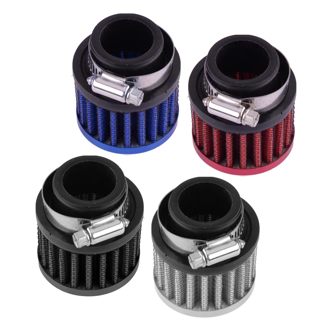 Universal 25mm Diameter Air Intake Filter Cleaner with Clamp for Motorcycle Car Tractor Truck