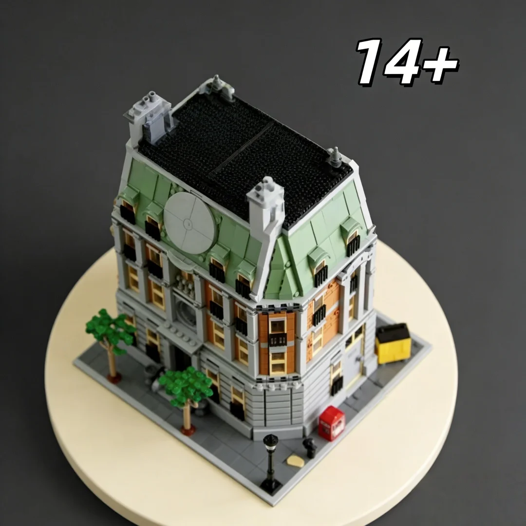 

Новый набор строительных блоков в европейском стиле, модель городского здания, игрушка для сборки кирпичного дома для взрослых, подарок на Рождество и день рождения.