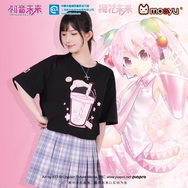 Moeyu Sakura Miku T-shirt women T shirt for men VOCALOID cosplay Hatsune short sleeve oversize T-shirt cartoon female clothing