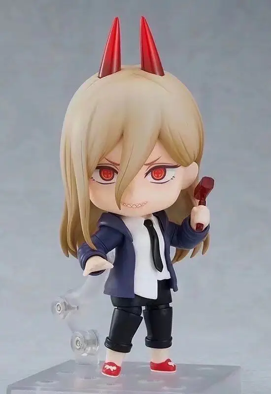 Gsc Nendoroid Chainsaw Man Denji 1560 Power 1580 Actionfiguren mit Gesichtswechsel Sammlerstücke Q-Version Figuren Desktop-Dekoration – Detail 2