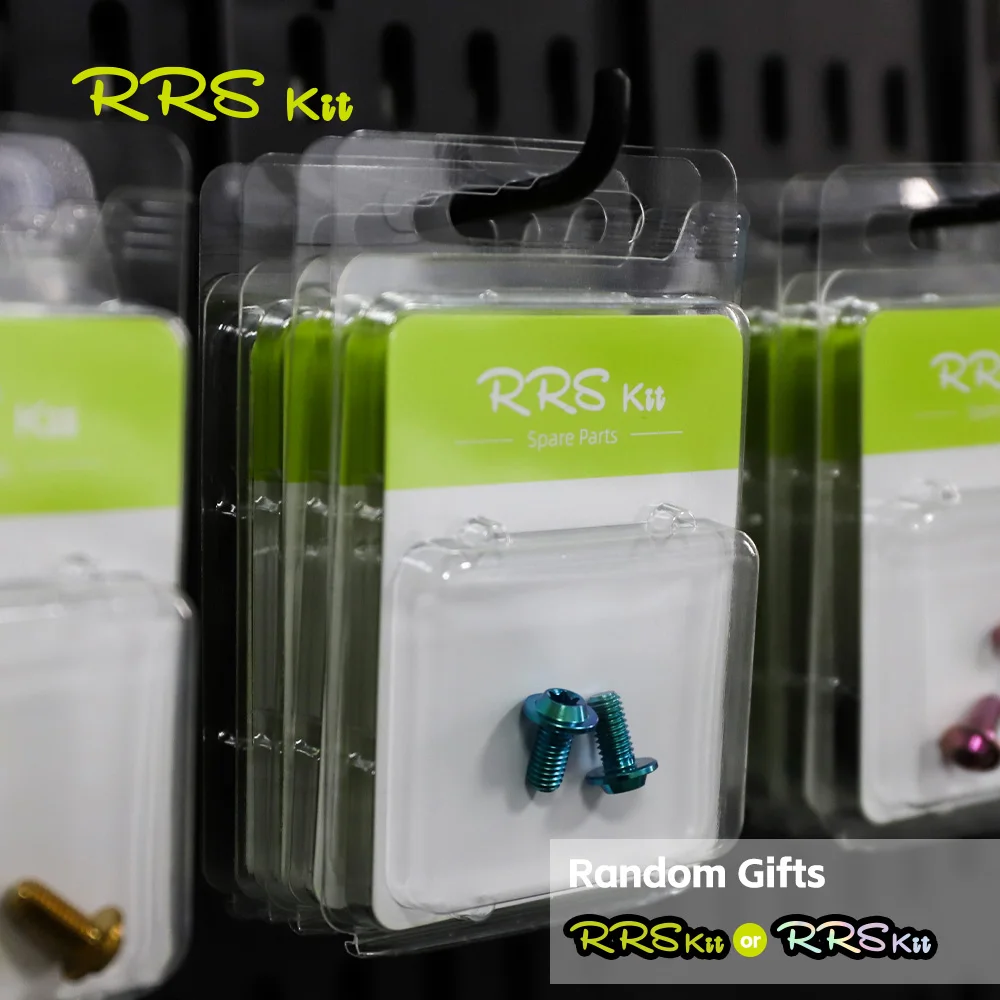 RRSKIT M5 * 10 سبائك التيتانيوم خفيفة 3 جرام حامل زجاجة ماء للدراجة مسامير حامل غلاية الدراجة مقاومة للاهتراء برغي متعدد الألوان