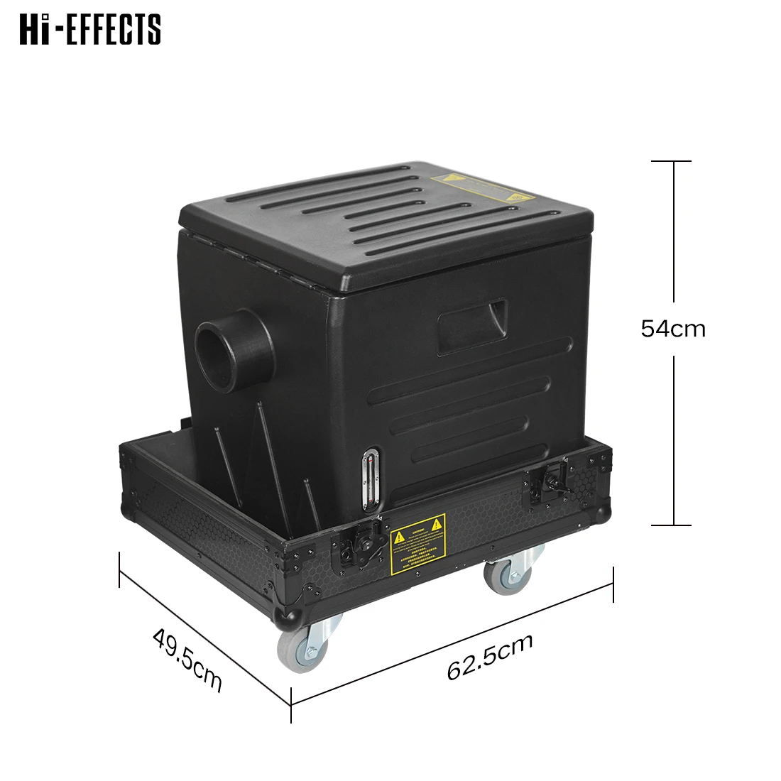 HI 4000W DMX Dry Ice Machine with Flight Case Remote Control Low Lying Fog Machine for Wedding Ground Smoke with Hose Nozzle