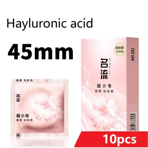 Ultra Thin Condom for Men 45mm Natural Latex Peniss Sleeves 10pcs Hyaluronic Acid Lubricant Condomss sexx Toys Safe Contraception