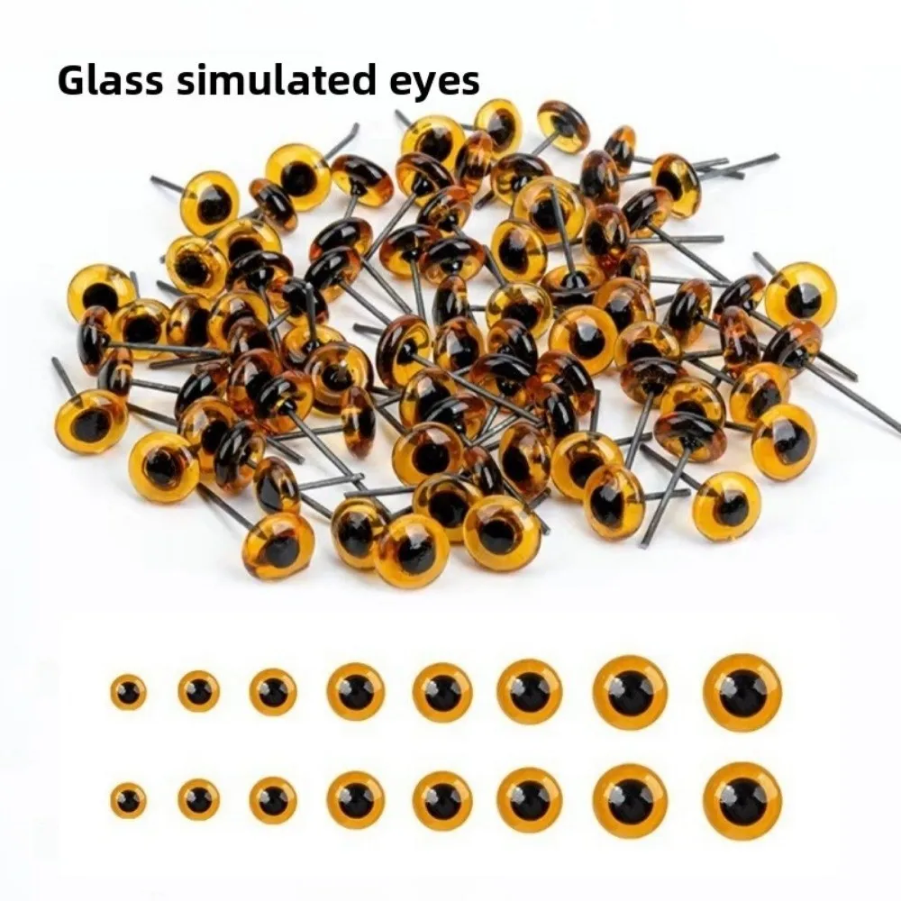 100PCS Creative 3-12mm Dolls Glass Eyes Needle Felting Toys Accessories Doll Eyes DIY Glass Doll Safety Eye Plush Doll