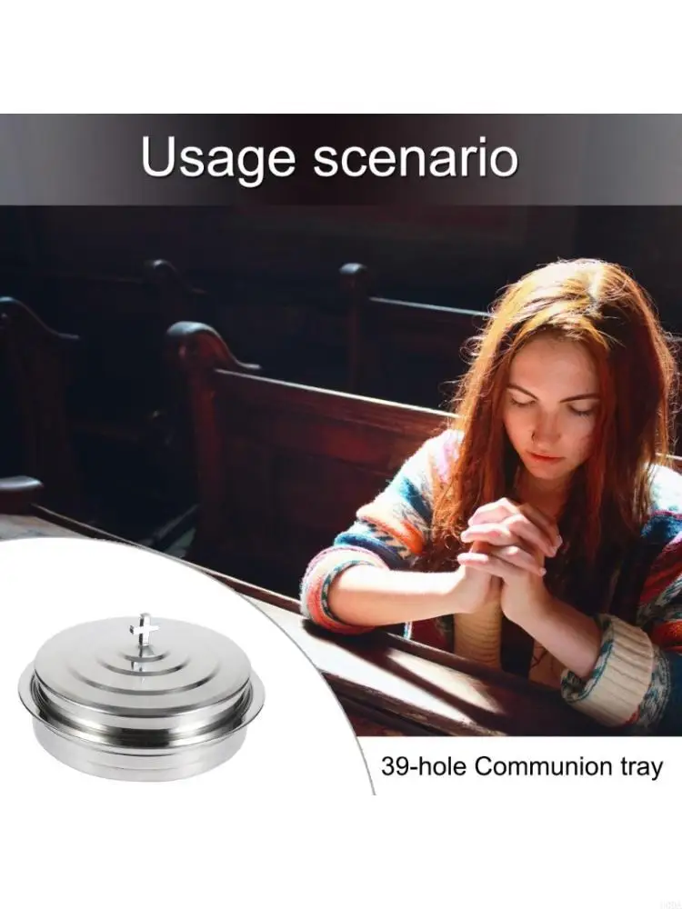 

Silver Communion Serving Dish 39 Divisions Stainless Steel Church Equipment