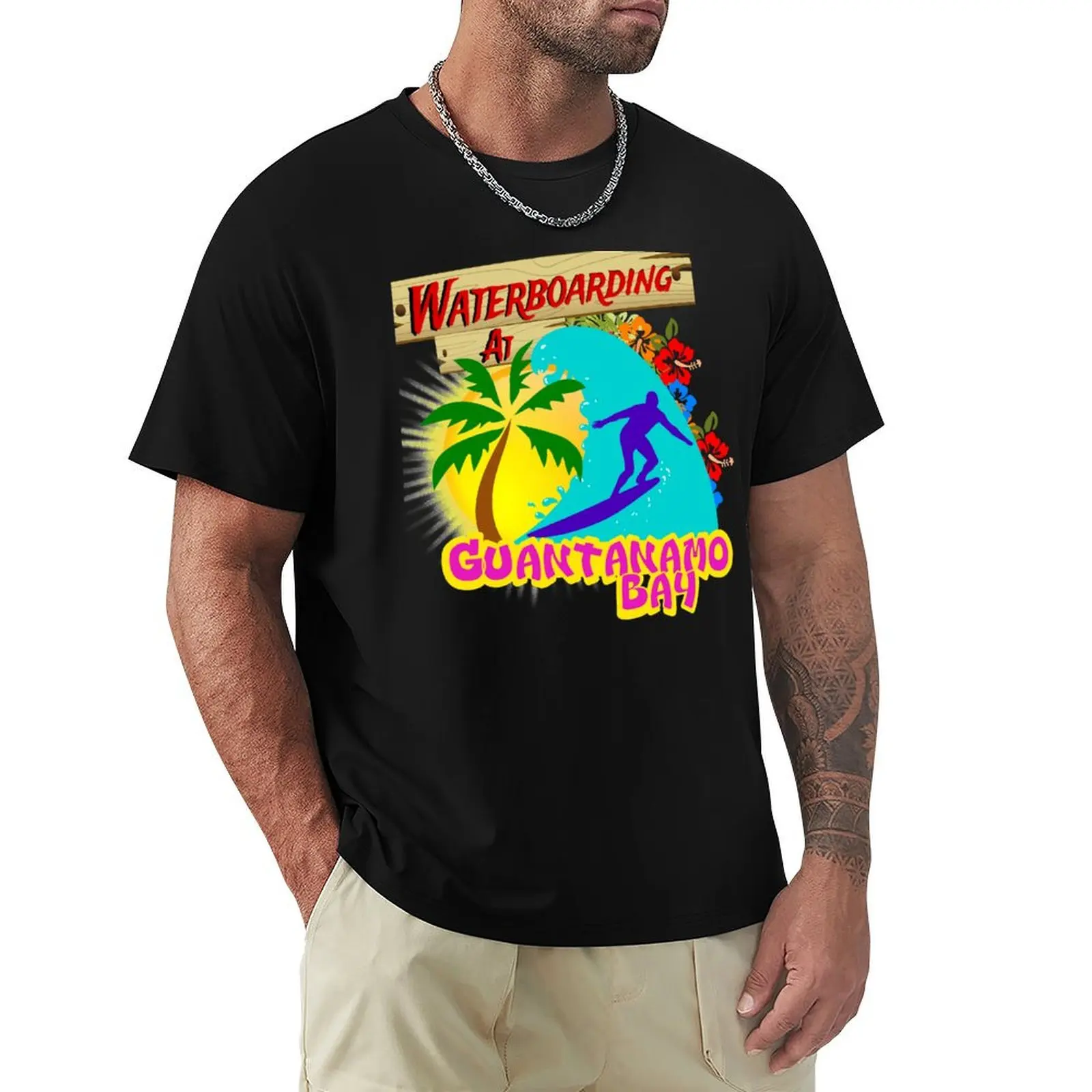 Waterboarding in der Guantanamo Bucht T-Shirt customizeds tees shirts graphic tees sweat shirts, men