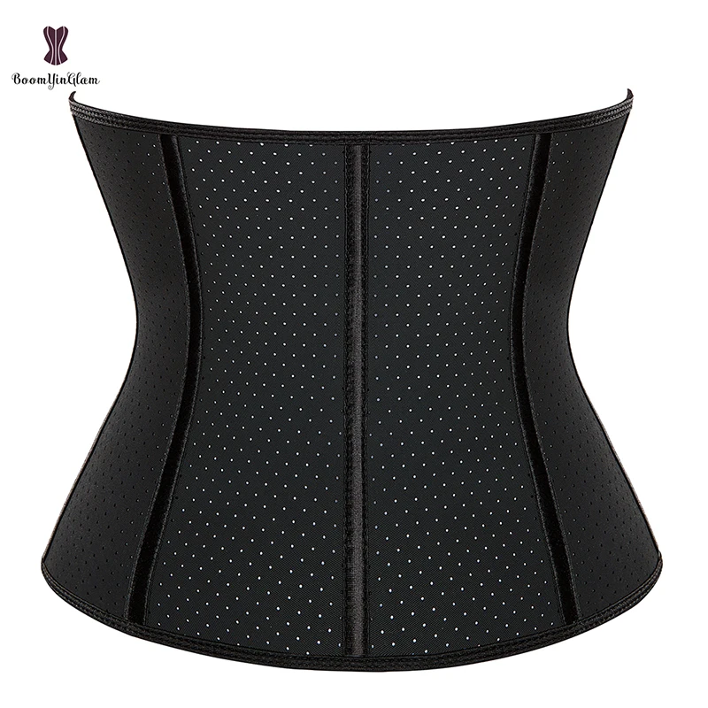 Perforated Korset Women Air Hole Tummy Training Cinchers Latex Girdle Short Torso Waist Trainer Corset Plus Size XXS To XXXL