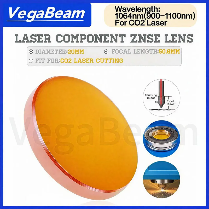 

Meniscus ZnSe Focus Lens PVD Laser Lens Dia.12/18/19.05/20 FL38.1/50.8/63.5/76.2/101.6mm for CO2 Laser Engraving Cutting Machine