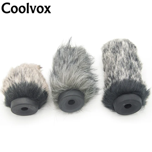 Imagen 1 del producto Coolvox micrófono parabrisas para RODE VideoMic para Takstar SGC-598 MKE600 protector contra el viento de piel Artificial 12,5 cm de profundidad