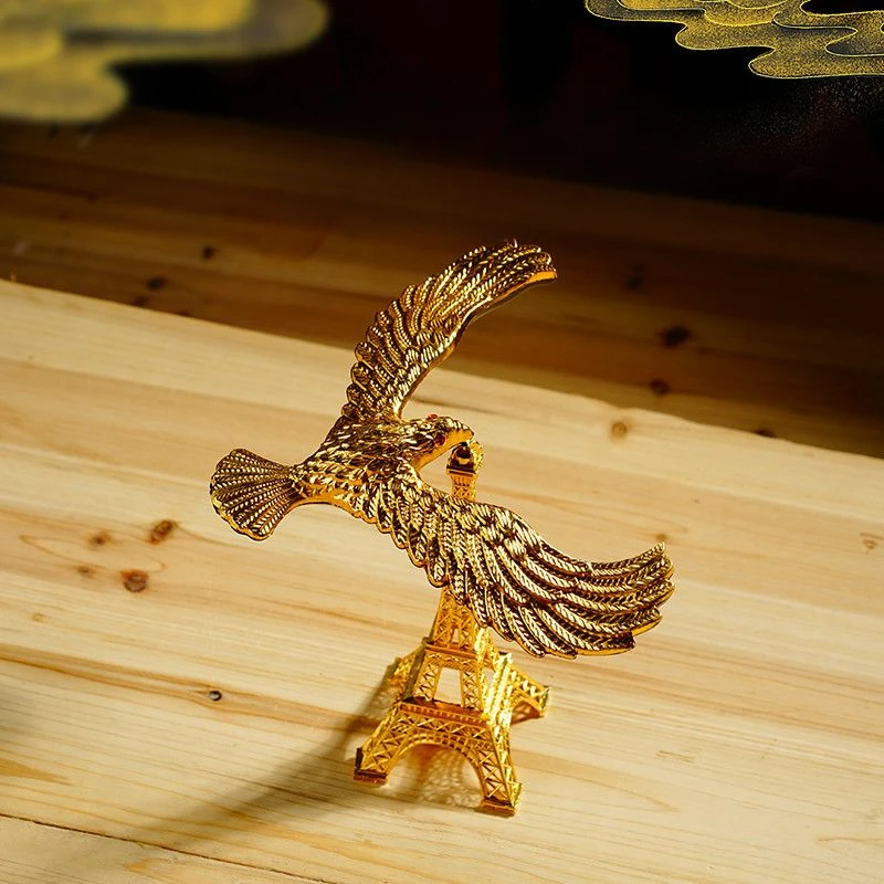 Creative Suspension Anti Gravity Balance Eagle Pendulum Iron Tower Model Metal Crafts Wine Cabinet Decor Gift Home Decoration