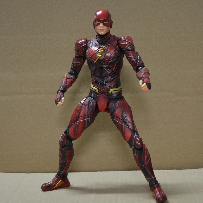 Figura Flash de Barry Allen de 24cm, Kit de garaje móvil de articulación de Pvc, modelo de escultura, adornos de colección, juguetes para niños, regalos de cumpleaños, nuevo