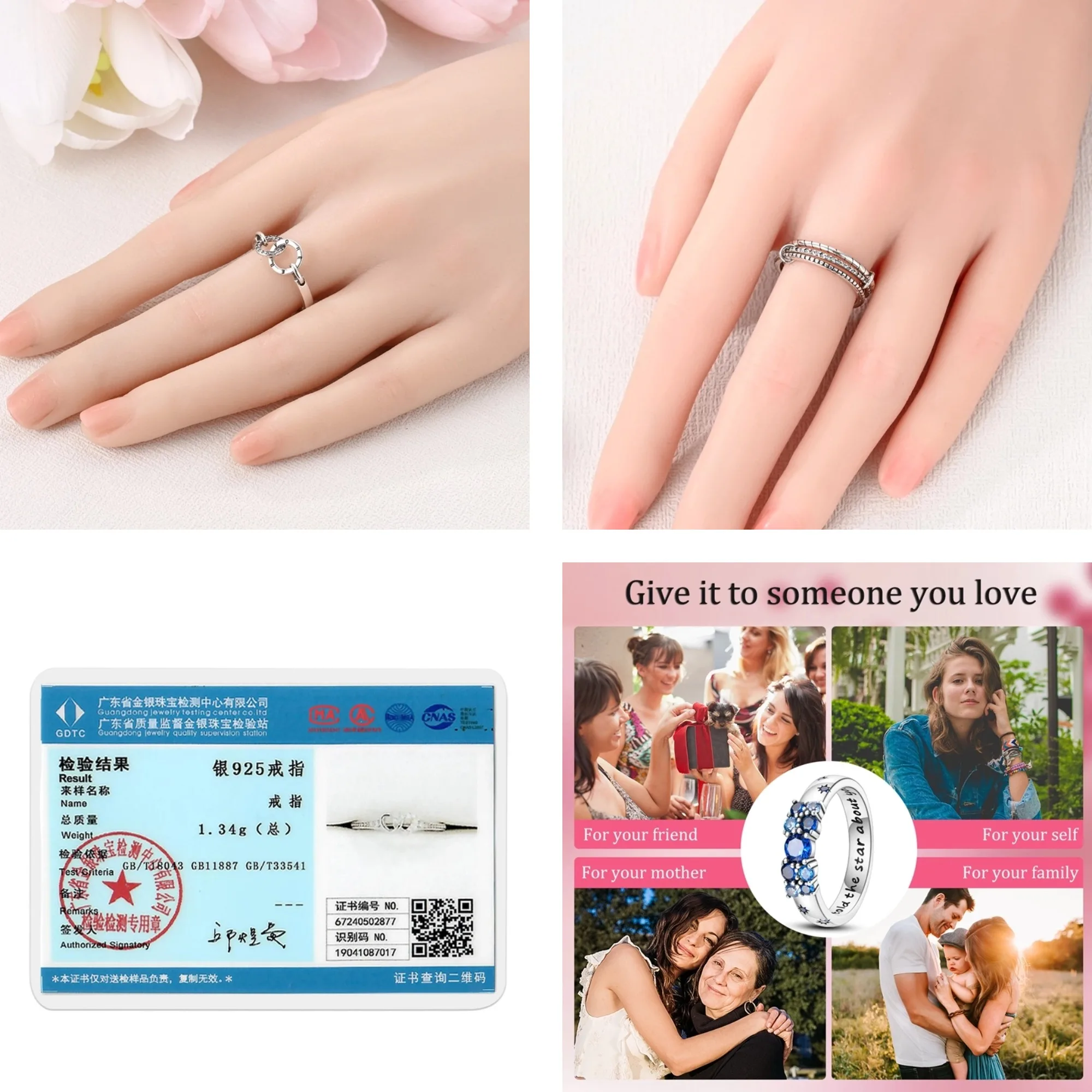 موضة جديدة 925 الفضة بسيطة إنفينيتي البنصر للنساء تألق الملتوية تكويم خواتم شعبية Anillo مجوهرات الخطوبة #6