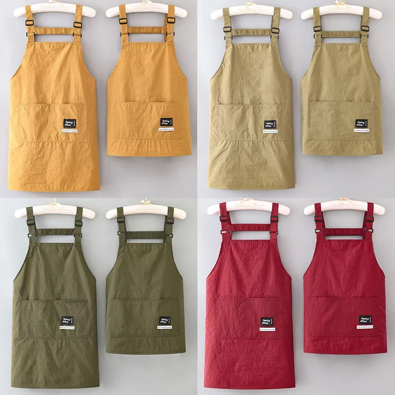Haushalt Leinwand Schürze Öl-proof Kann Hände Abwischen Küche CookingMen Frauen Erwachsene Mit Werkzeug Taschen Mode Kaffee Über schürze