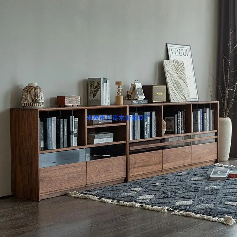 

Customizable North American Black Walnut Short Bookcase Simple Modern Storage