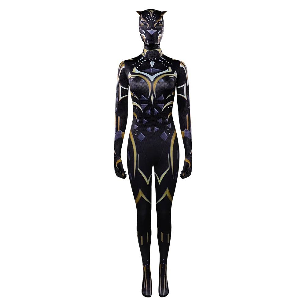 Panther: Wakanda Forever New Black Jumpsuits Cosplay Halloween Carnival Party Suit Costume Outfits For Women Ladies Role Play