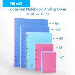 KW-triO A7/A6 MINI Loose-leaf Notebook Binding Cover Colourful PP Binder Notepad Shell Mushroom Hole DIY Diary Planner Supplies