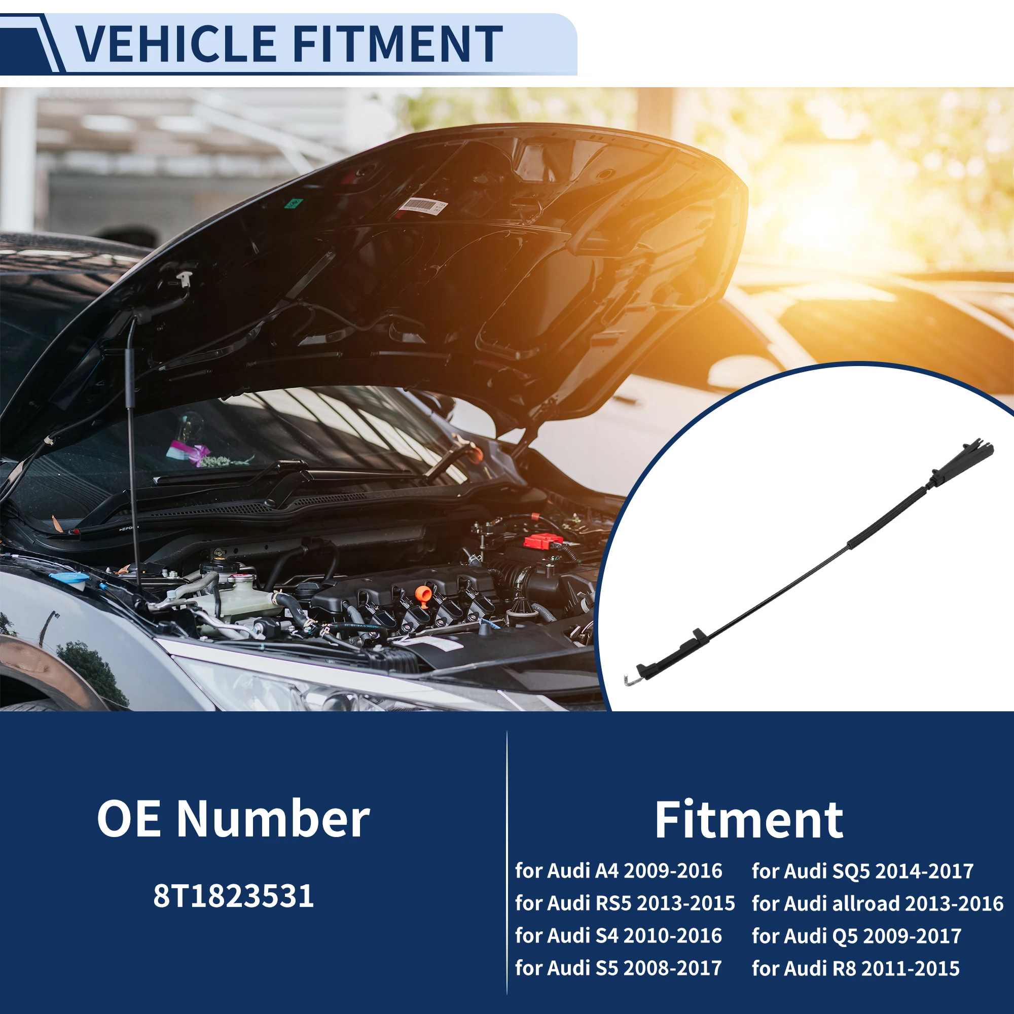 

Трос открывания защелки капота UXCELL для Audi A4 2009-2016 No 8T1823531