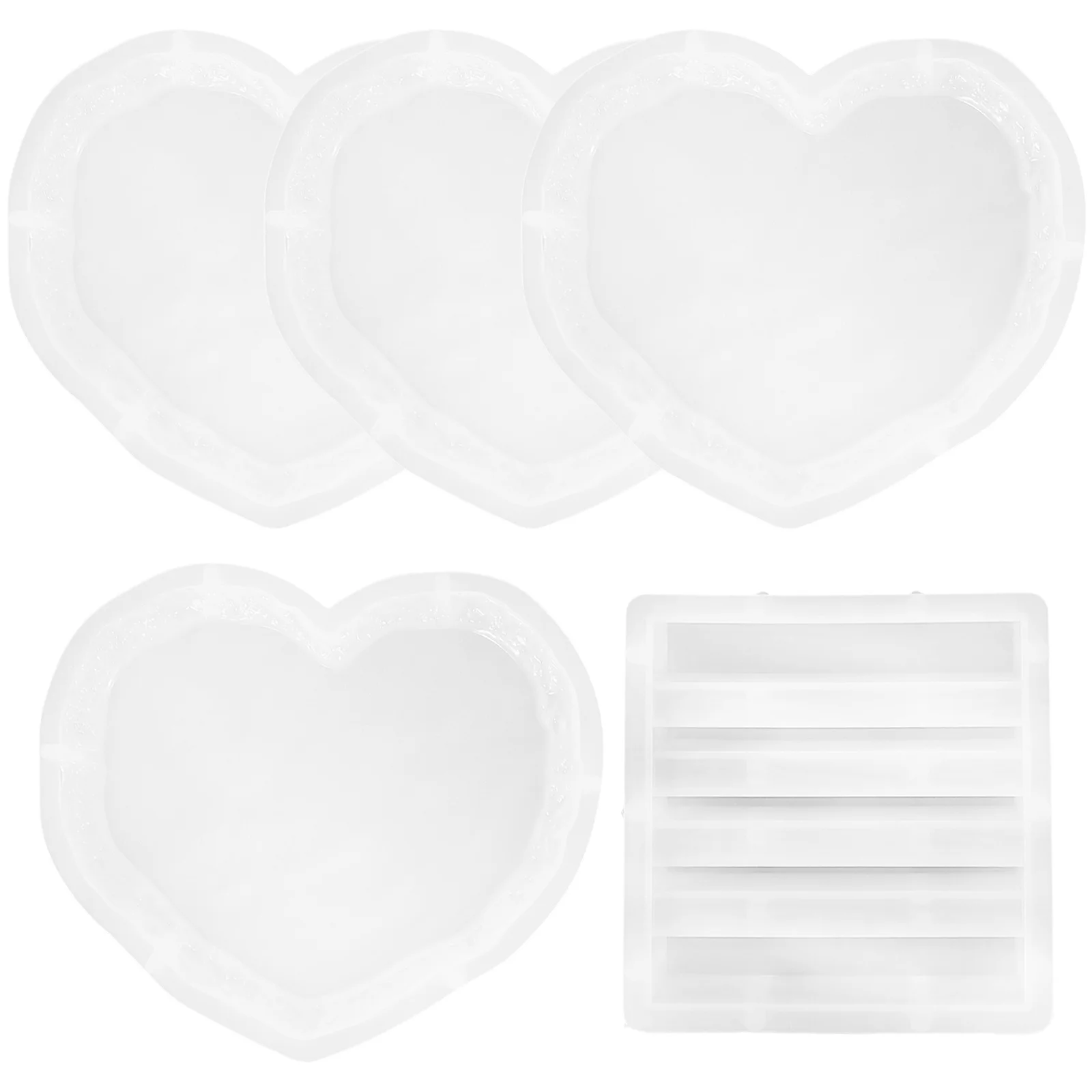 

1Set Love Design Teacup Coaster Mold Silicone DIY Epoxy Resin Crafting Molds for Cup Saucer Holder Making Kit Unique Gift Idea