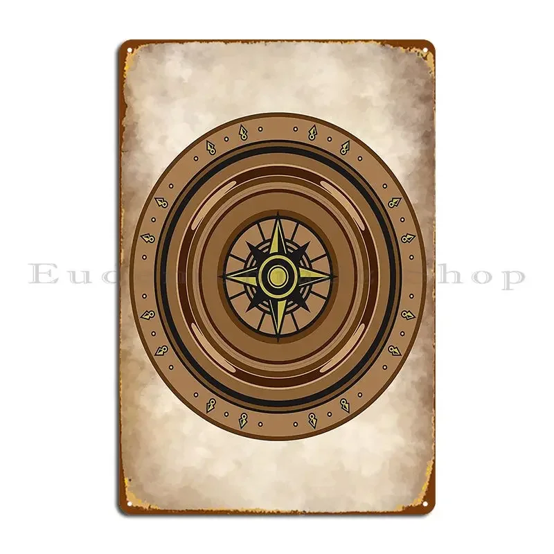 Old Retro Compass Signpost Viking Metal Plaque Wall Decor Wall Decor Custom Iron Living Room Tin Sign Poster