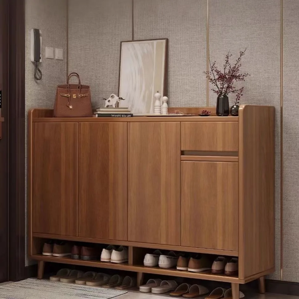 

Solid wood shoe cabinet household entrance entrance entrance cabinet integrated large capacity living room corridor mul