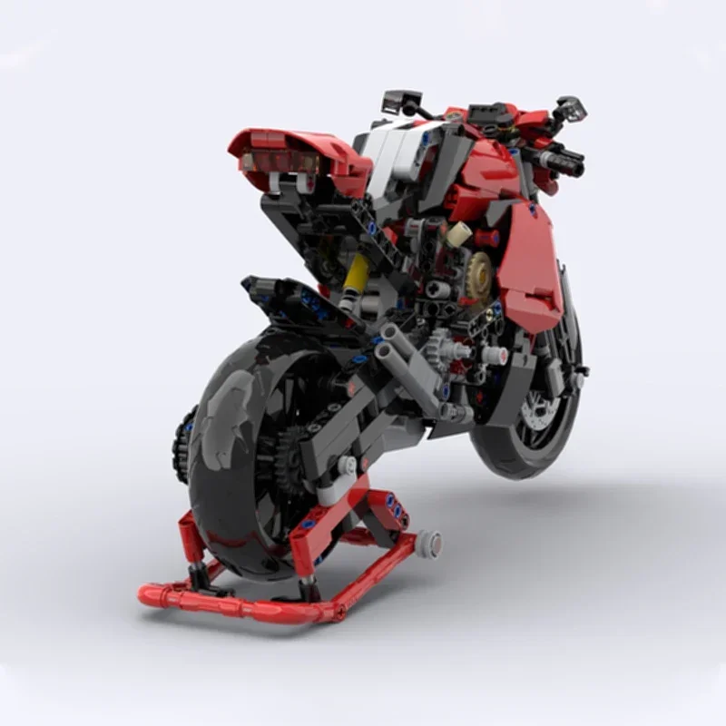 843 قطعة Ducatis Panigale V4 R دراجة نارية ترقية نموذج اللبنات عدة سوبربايك ألعاب مكعبات البناء هدايا العيد