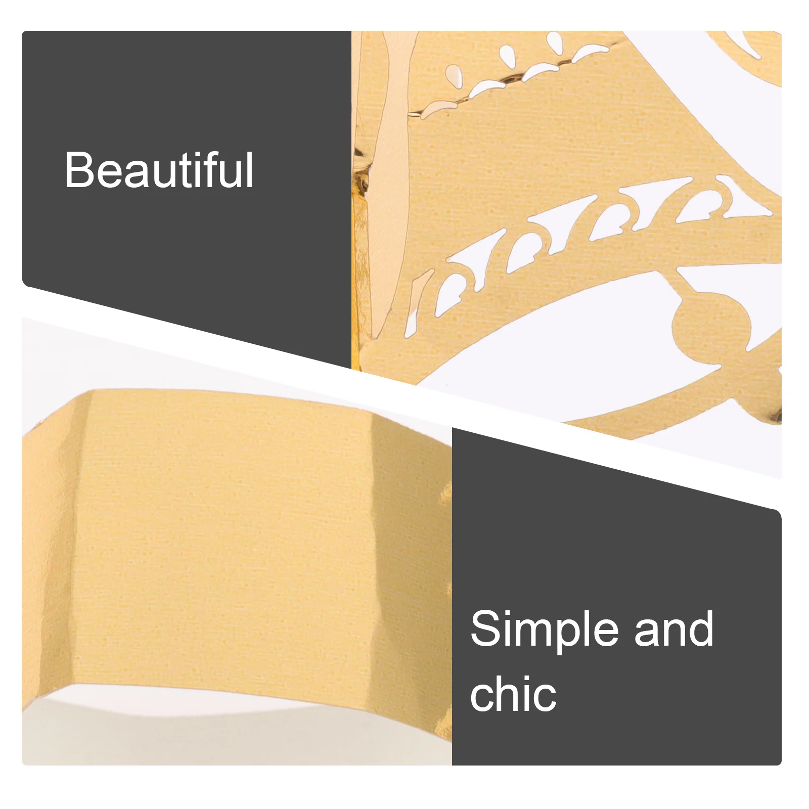 

50Pcs Christmas Napkin Rings Bell Shaped Paper Napkin Buckle Party Table Decoration Holiday Use Serviette Buckles