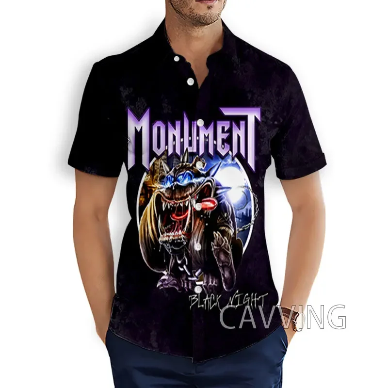 CAVVING 3D Printed  Monument Rock  Band  Fashion Casual Shirts Men's /Women's  Short Sleeves Loose Breathable Shirts