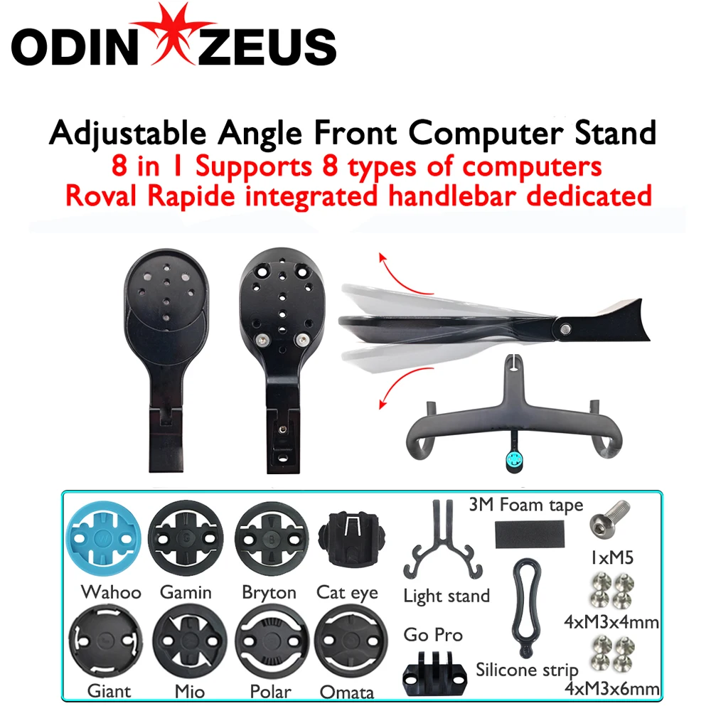SL8 front computer stand with adjustable bracket angle,suitable for Royal Rapid integrated handle, MTB,Garmin/Wahoo riding parts