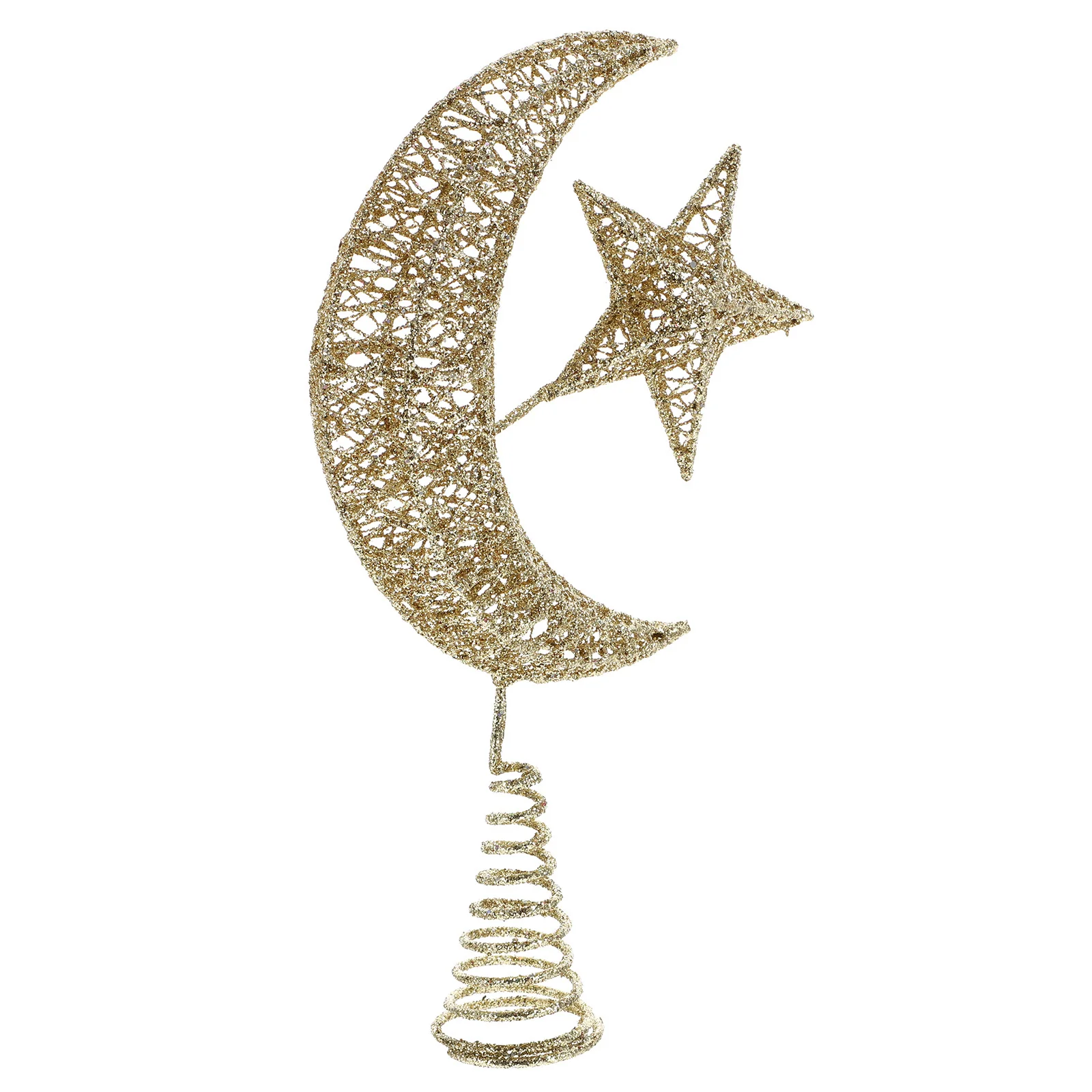 

Christmas Tree Topper Star Moon Design Elegant Holiday Decoration for Indoor Festival Party Premium Iron Craft Durability Safety