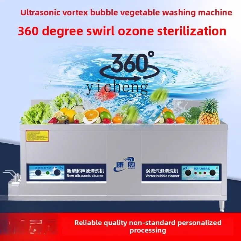 TQH Ultrasonic Dishwasher Vegetable Washer Restaurant Canteen Restaurant Catering Automatic Bubble Washing Machine