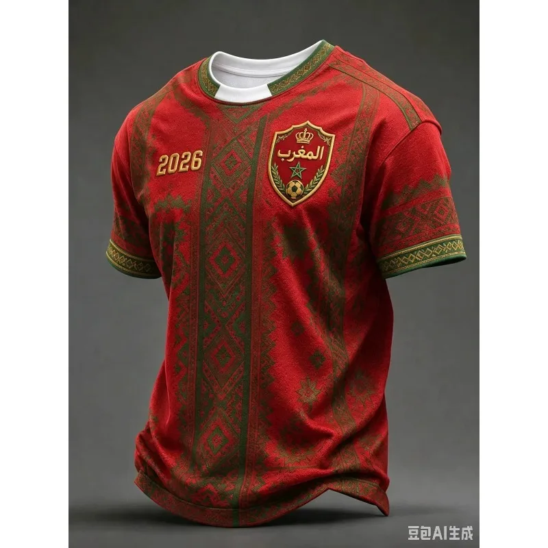 2026 New Football Fan Commemorative Shirt Large Green Star Script Print Quick Dry Breathable for Game Day Daily Casual Street