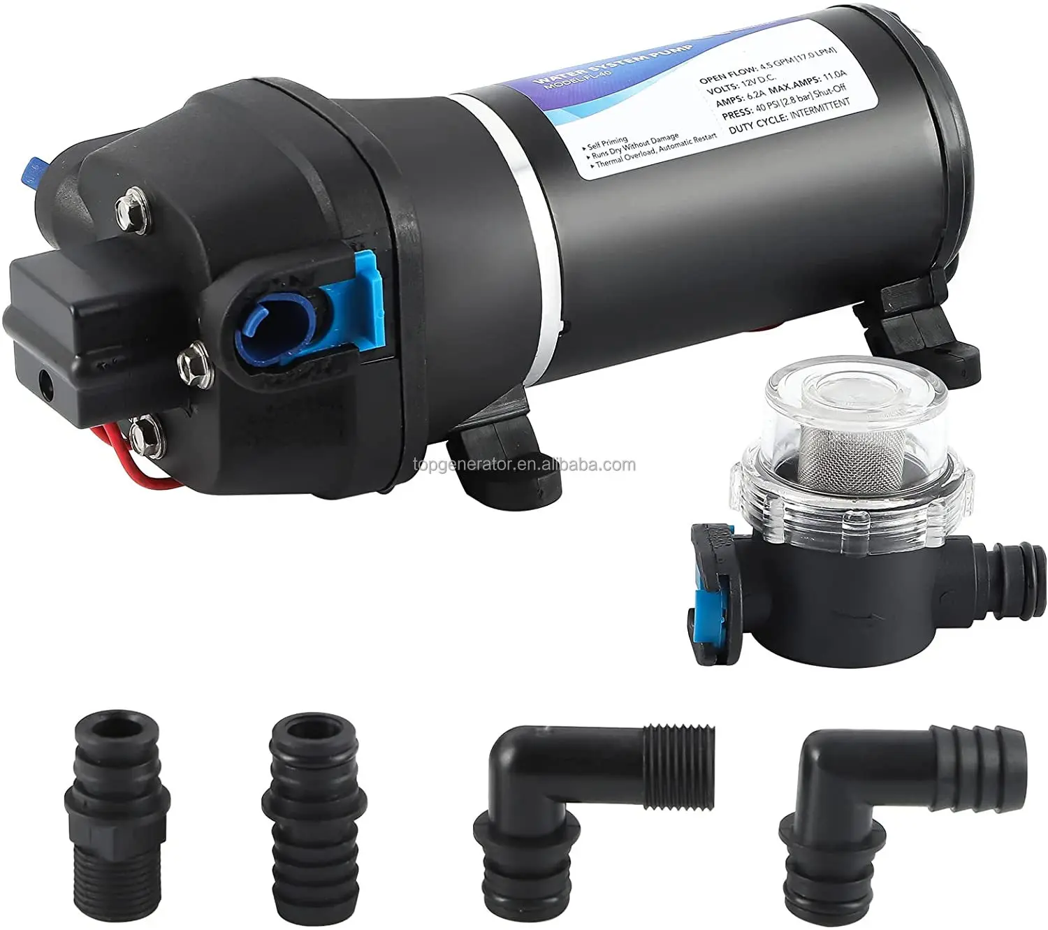 12V DC Automatic RV Water Pump Garden High Lift Yacht Cruise Self-Priming Diaphragm Small Water Supply