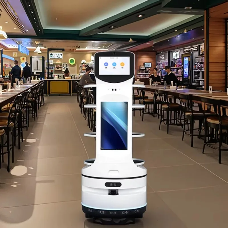 Customized Smart AI Food Delivery Robot with Autonomous Obstacle Avoidance LDS Slam Navigation for Hotel