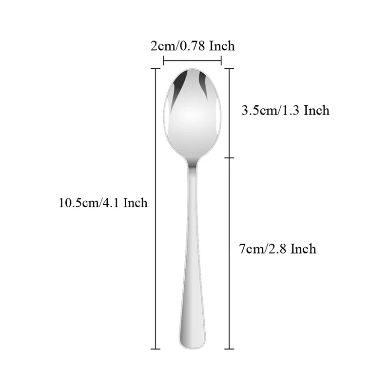 ERMAKOVA Set of 8 Espresso Spoon 4 Inches Mini Coffee Spoon Small Bistro Spoon for Dessert Stainless Steel Tea Appetizer