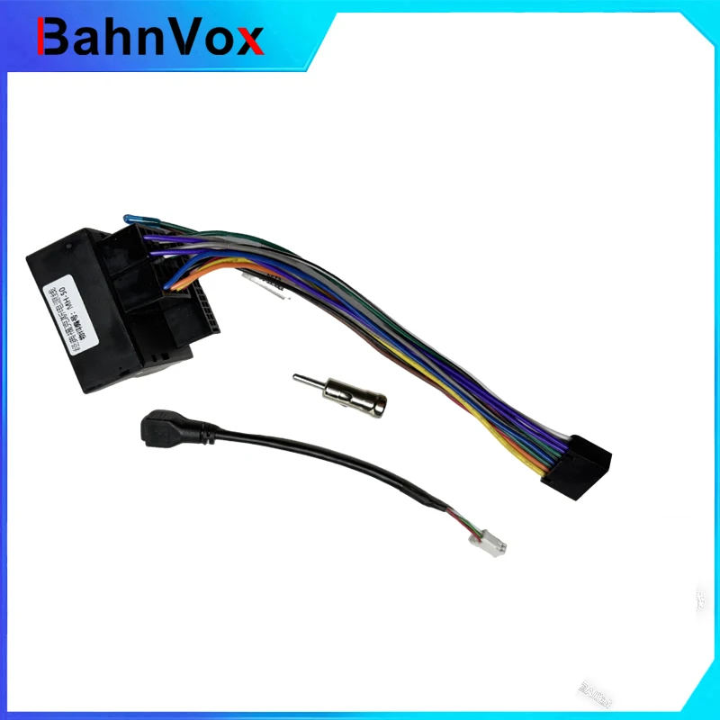 Radio Wiring Harness Adapter CAN Bus Decoder 16 Pin Car Android For Ford Focus 2006-2011 16pin Wiring Harness Plug Power Cable