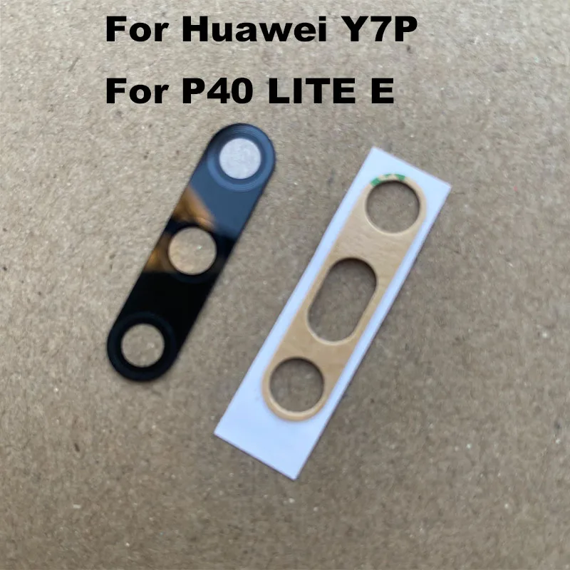 1PCS New For Huawei Y7P Back Camera Glass Rear Lens Len With Adhesive Sticker Replacement For Huawei P40 Lite E