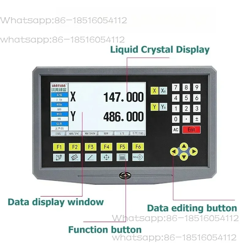 Display YH800-2 2 Axis  19 language AC90-260V Displacement sensor  50-1000mm Linear Scale Encoder Grating Ruler