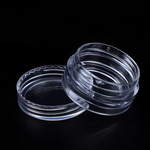 Imagen 2 del producto 100 Uds 20g 15g 10g 5g 3g Mini contenedores de crema frascos de crema cosmética de plástico transparente bote de maquillaje vacío sombra de ojos contenedor de bálsamo labial